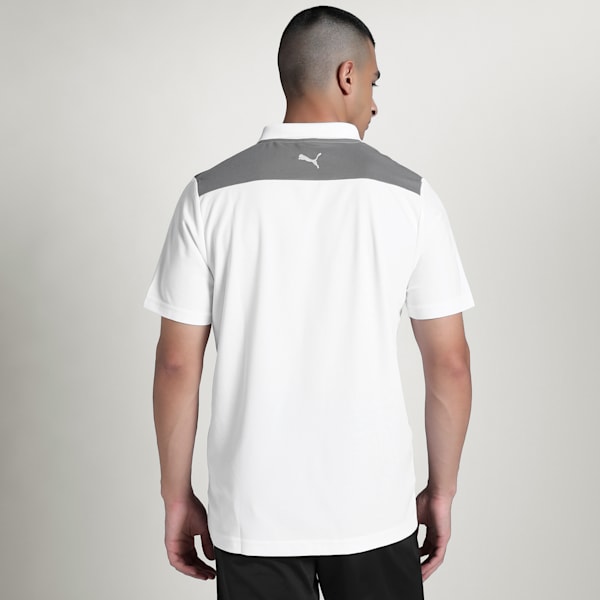 Men's Train Vertical Colorblock Polo, PUMA White, extralarge-IND