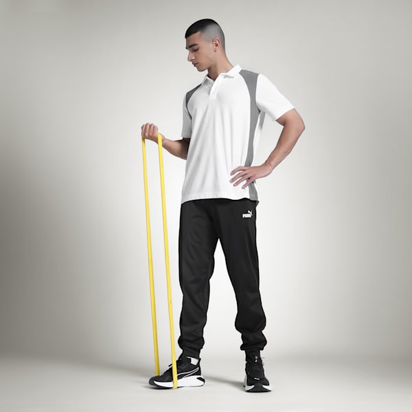 Men's Train Vertical Colorblock Polo, PUMA White, extralarge-IND