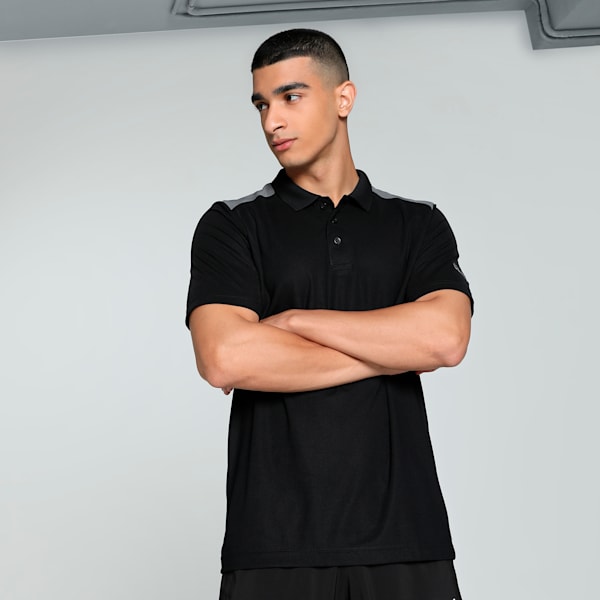 Train Colorblock Men's Training Polo, PUMA Black, extralarge-IND