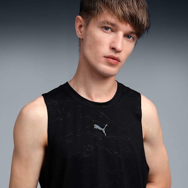CLOUDSPUN Men’s Regular Fit Emboss Tank, PUMA Black, extralarge-IND