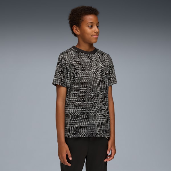 TAD ESS AOP Poly Tee Youth, PUMA Black, extralarge