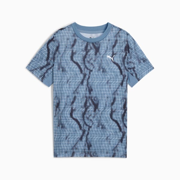TAD ESS AOP Poly Tee Youth, Cool Blue, extralarge
