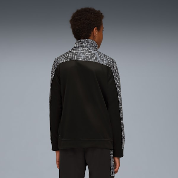 TAD ESS AOP Poly Half-Zip Youth, PUMA Black, extralarge