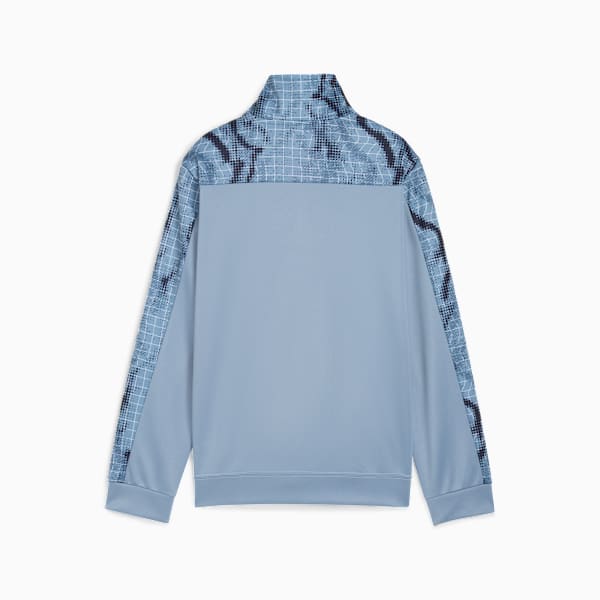 TAD ESS AOP Poly Half-Zip Youth, Cool Blue, extralarge