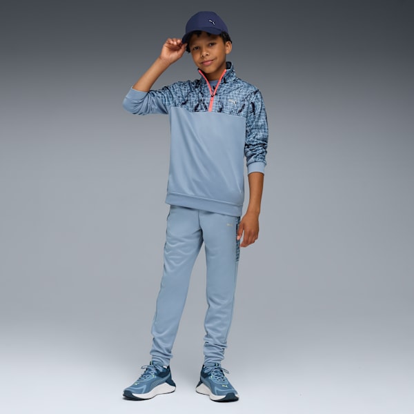 TAD ESS AOP Poly Half-Zip Youth, Cool Blue, extralarge