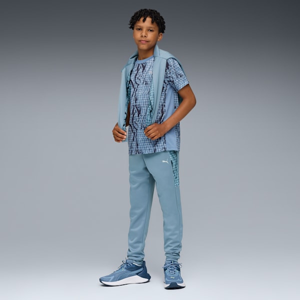TAD ESS AOP Poly Pants Youth, Cool Blue, extralarge