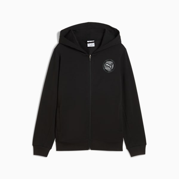 Sudadera con capucha Active Sports para niños grandes, PUMA Black, extralarge