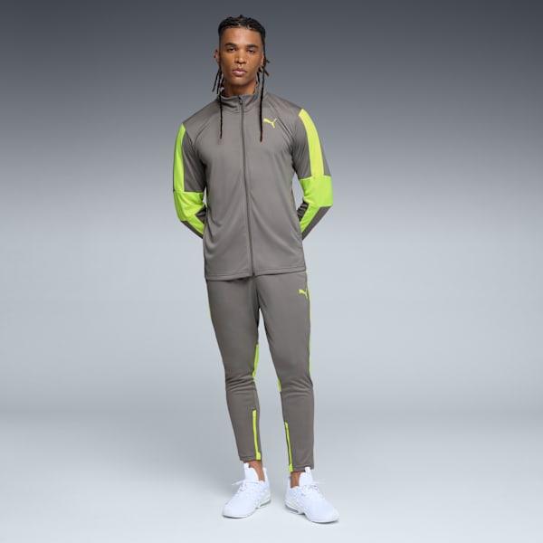 TRAIN FAVORITE Men's Zip-Up Training Jacket, Stormy Slate, extralarge
