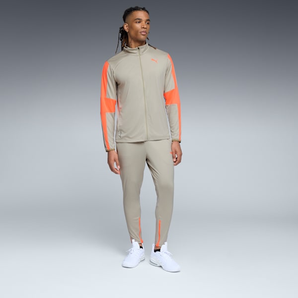 Chamarra de entrenamiento con cremallera para hombre TRAIN FAVORITE, Desert Dust, extralarge