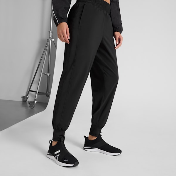 Pantalones tejidos Train Favorite para mujer, PUMA Black, extralarge