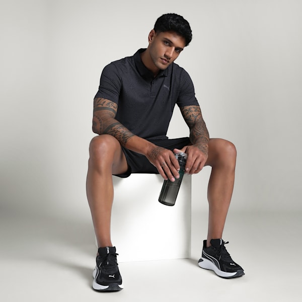 CLOUDSPUN Men's Training Polo, PUMA Black, extralarge-IND
