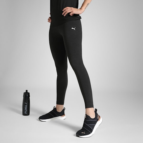 Cloudspun Heather Women's High-Rise Tights, PUMA Black Heather, extralarge-IND