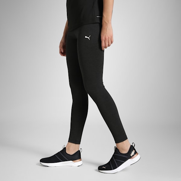 Cloudspun Heather Women's High-Rise Tights, PUMA Black Heather, extralarge-IND