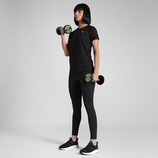 Cloudspun Heather Women's High-Rise Tights, PUMA Black Heather, extralarge-IND