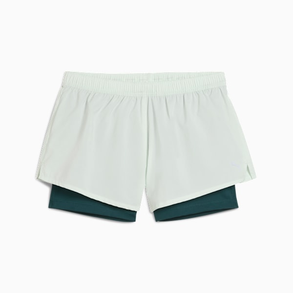 Shorts de punto 2 en 1 para mujer, Sage Frost, extralarge