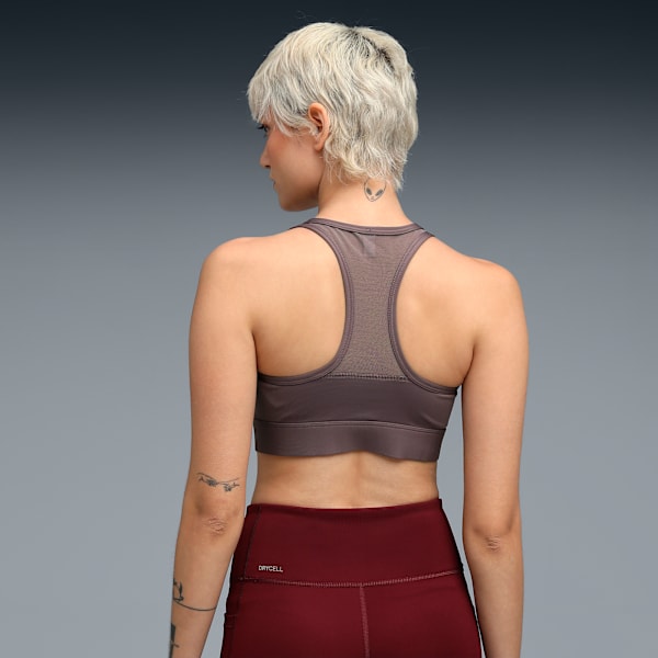 Front Zip Women's High Impact Support Sports Bra, Raisin, extralarge-IND