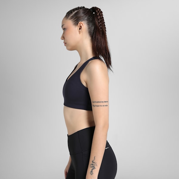 High Impact Women's Breathable Running Sports Bra, New Navy, extralarge-IND