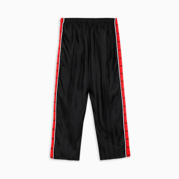 メンズ トレーニング シャドウ ストライプ ウーブン パンツ, PUMA Black-For All Time Red, extralarge-JPN