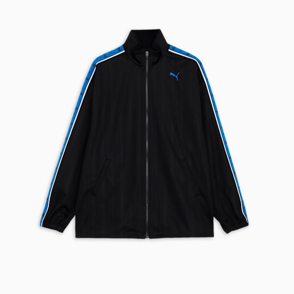 メンズ トレーニング シャドウ ストライプ ニット ジャケット, PUMA Black-PUMA Team Royal, extralarge-JPN