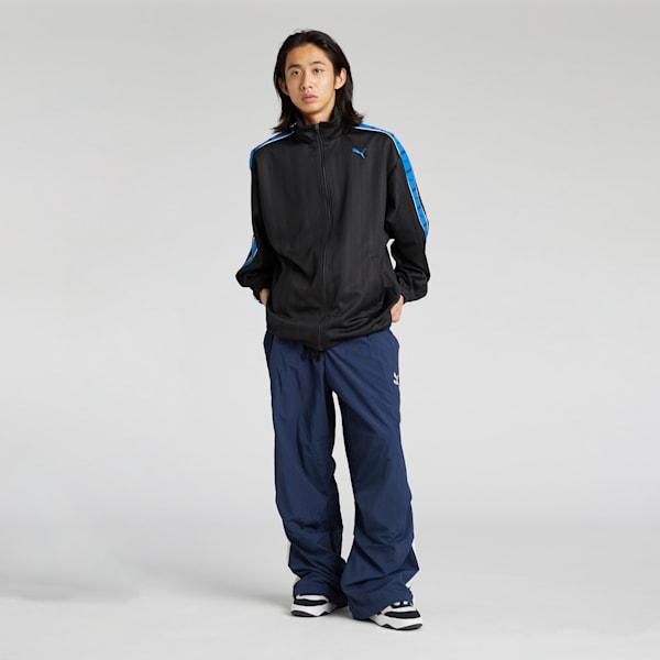 メンズ トレーニング シャドウ ストライプ ニット ジャケット, PUMA Black-PUMA Team Royal, extralarge-JPN
