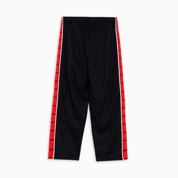 メンズ トレーニング シャドウ ストライプ ニット パンツ, PUMA Black-For All Time Red, extralarge-JPN