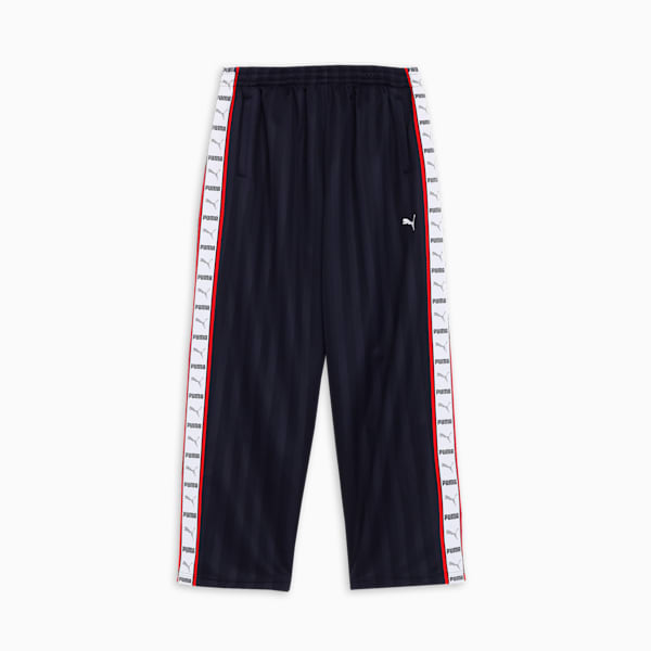 メンズ トレーニング シャドウ ストライプ ニット パンツ, New Navy-PUMA White, extralarge-JPN