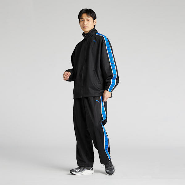 メンズ トレーニング シャドウ ストライプ ニット パンツ, PUMA Black-PUMA Team Royal, extralarge-JPN
