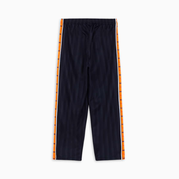 メンズ トレーニング シャドウ ストライプ ニット パンツ, New Navy-Rickie Orange, extralarge-JPN