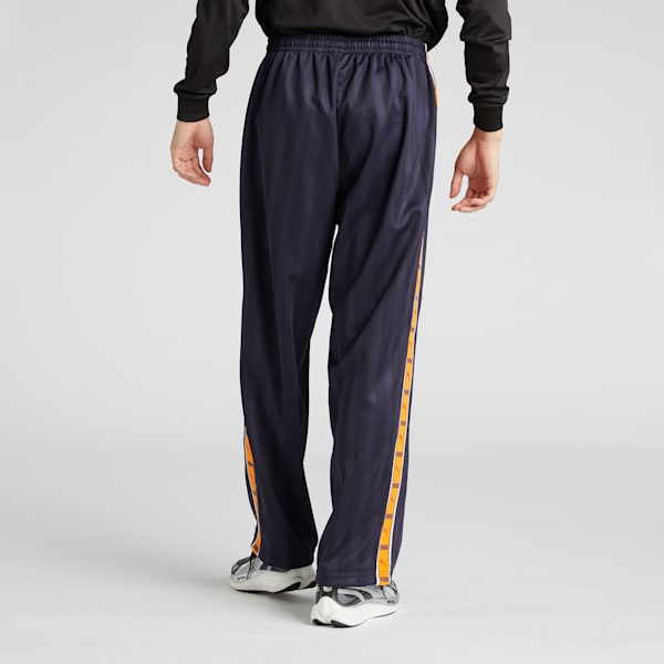 メンズ トレーニング シャドウ ストライプ ニット パンツ, New Navy-Rickie Orange, extralarge-JPN