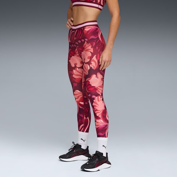 PUMA STRONG High-Waist Tights Women, Ruby Shimmer, extralarge