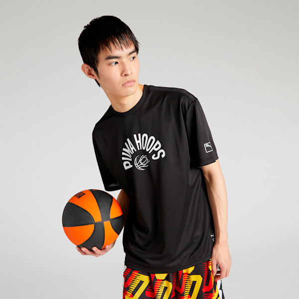 ユニセックス バスケットボール グラフィック ボール 半袖 Tシャツ, PUMA Black, extralarge-JPN