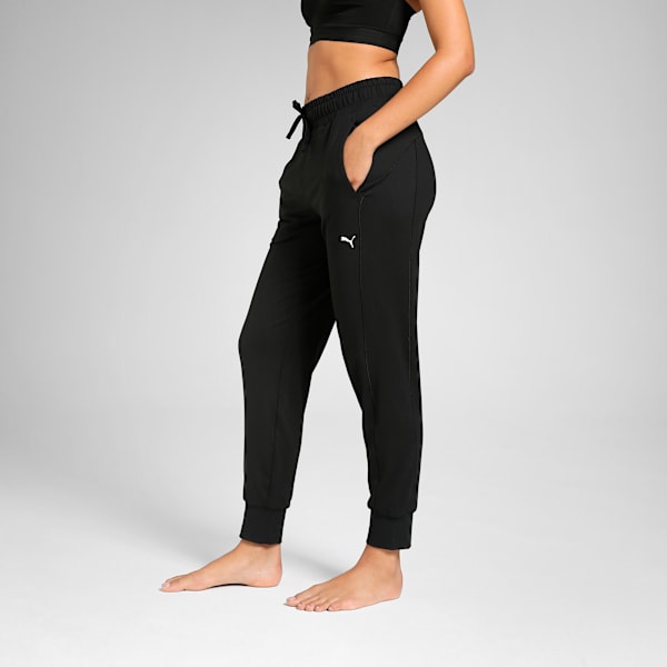 STUDIO Foundations Women's Moisture-Wicking Workout Pants, PUMA Black, extralarge-IND