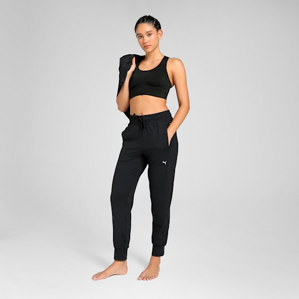 STUDIO Foundations Women's Moisture-Wicking Workout Pants, PUMA Black, extralarge-IND