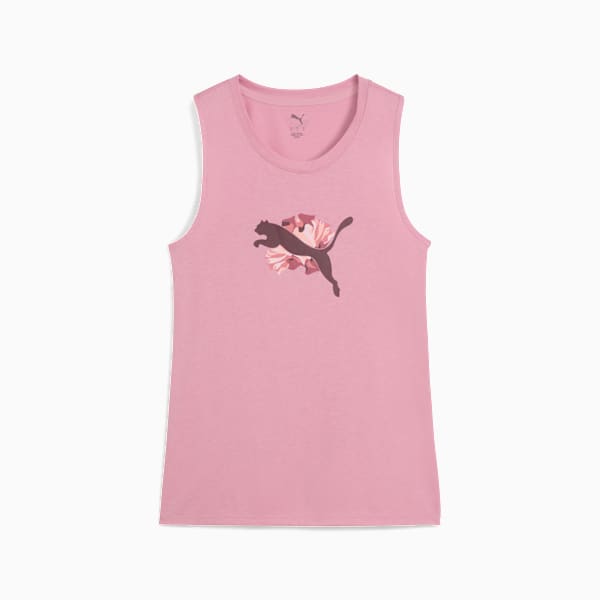 FLORAL RIBBON Training Tank Women, Poised Pink, extralarge