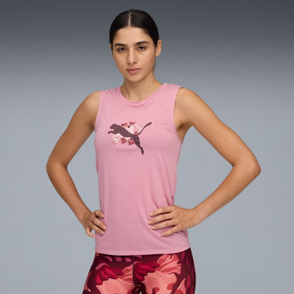 FLORAL RIBBON Training Tank Women, Poised Pink, extralarge