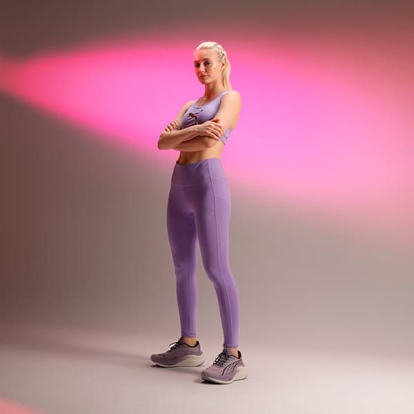 Train All Day Women's Ankle Length Training Tights with Pockets, Lavender Alert, extralarge-IND