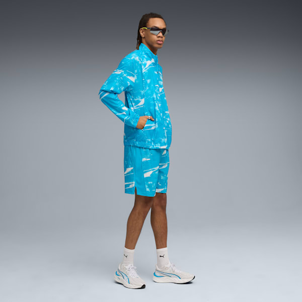 RUN VELOCITY Men's Printed Jacket, Speed Blue, extralarge-IND