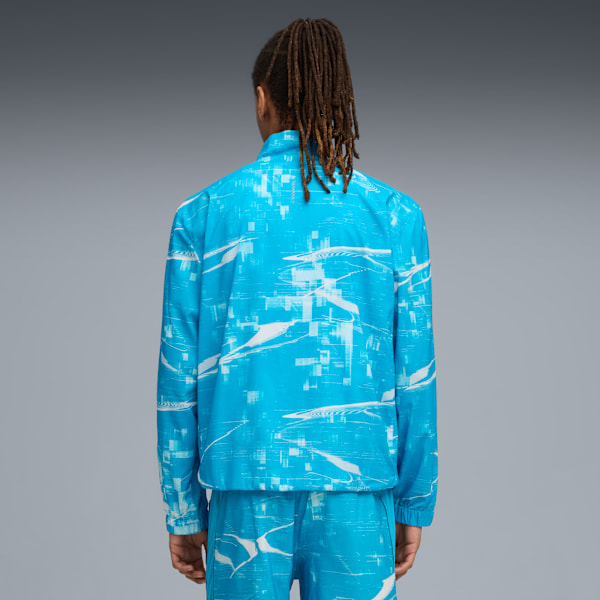 RUN VELOCITY Men's Printed Jacket, Speed Blue, extralarge-IND
