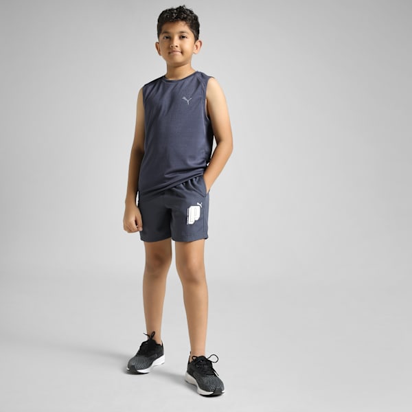 Train All Day Essentials Youth Boy's Dry Comfort Woven Shorts, Galactic Gray, extralarge-IND