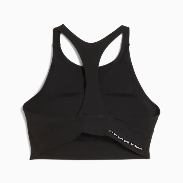 PUMA x ALEX TOUSSAINT Shapeluxe Women's Moisture Wicking, Mid Impact Sports Bra, PUMA Black, extralarge