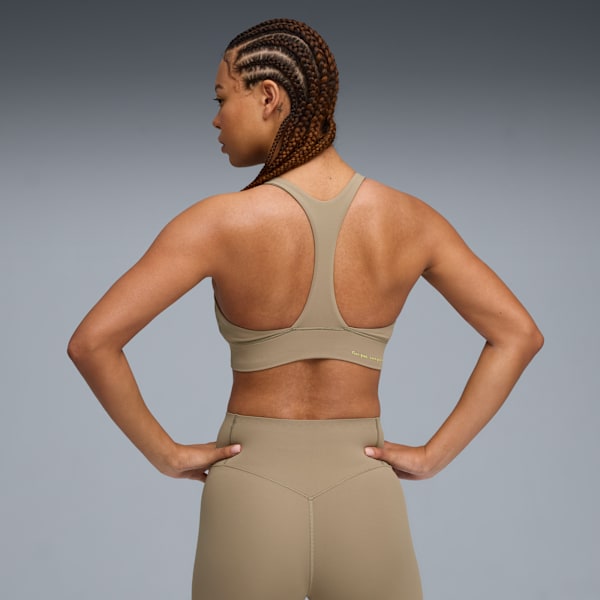 Sports bra PUMA x A.T SHAPELUXE para mujer, Velvet Moss, extralarge