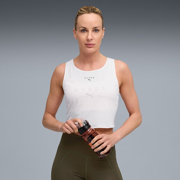 Playera corta sin mangas para mujer PUMA x HYROX ULTRASPUN, PUMA White, extralarge