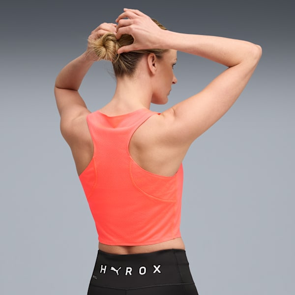 PUMA X HYROX Women’s ULTRASPUN Cropped Tank, Glowing Red, extralarge-IND