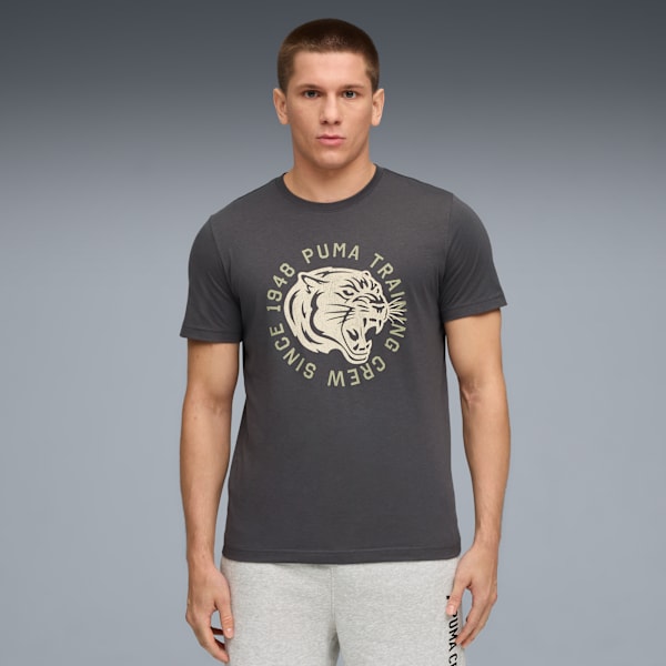 Illustrated Graphic Men's Graphic Training Tee, Dusky Gray, extralarge