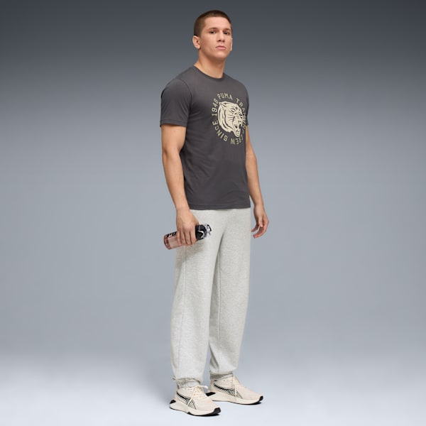 Illustrated Graphic Men's Graphic Training Tee, Dusky Gray, extralarge