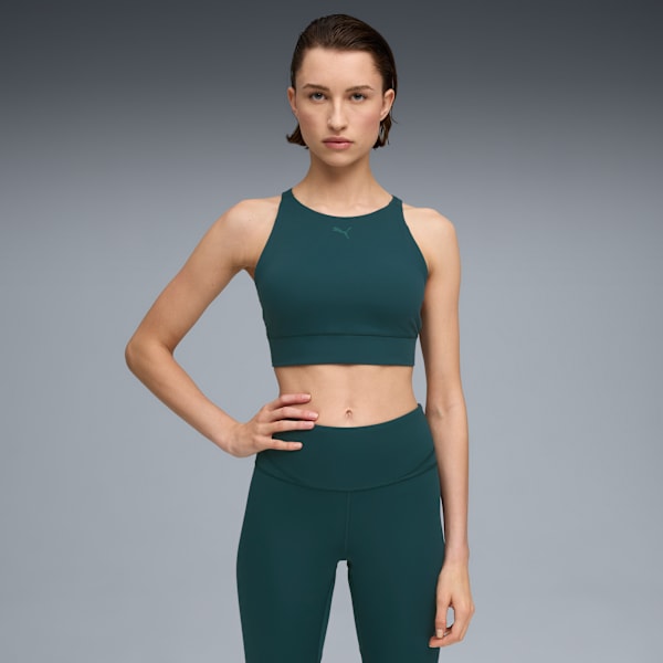 SHAPELUXE High Neck Bra Women, Green Terrain, extralarge-GBR