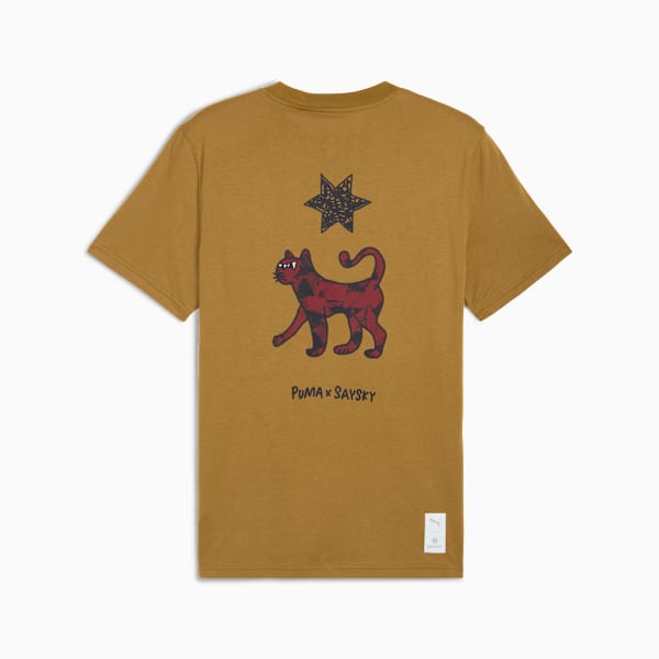 UNISEX PUMA X SAYSKY SS TEE, Honey Butter, extralarge