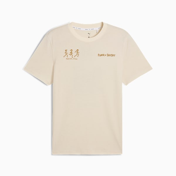 UNISEX PUMA X SAYSKY SS TEE, Alpine Snow, extralarge