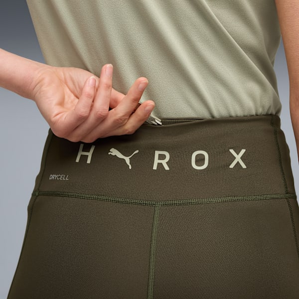 PUMA X HYROX Essential Women’s High-Rise Tights, Dark Olive, extralarge-IND