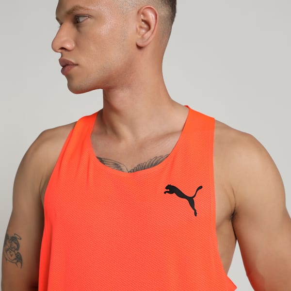 ULTRASPUN Men's Reflective Running Singlet, Glowing Red, extralarge-IND